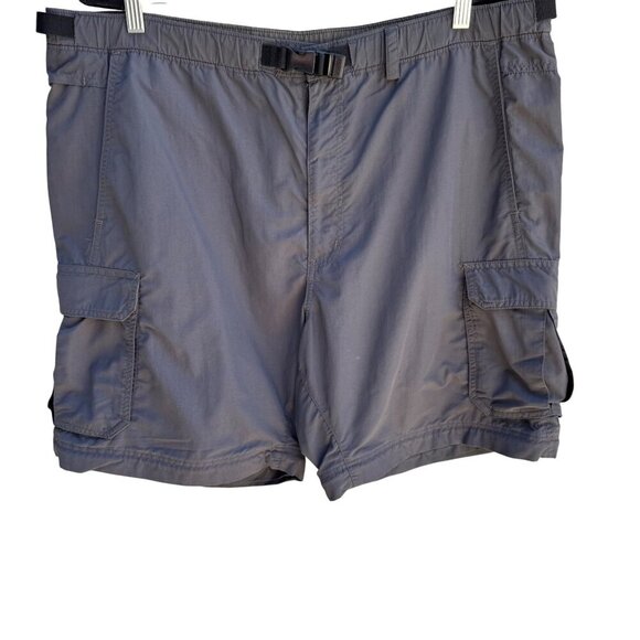 REI Mens Gray Outdoor Adjustable Waist Lightweight Multiple Pockets Cargo Shorts - Picture 1 of 10